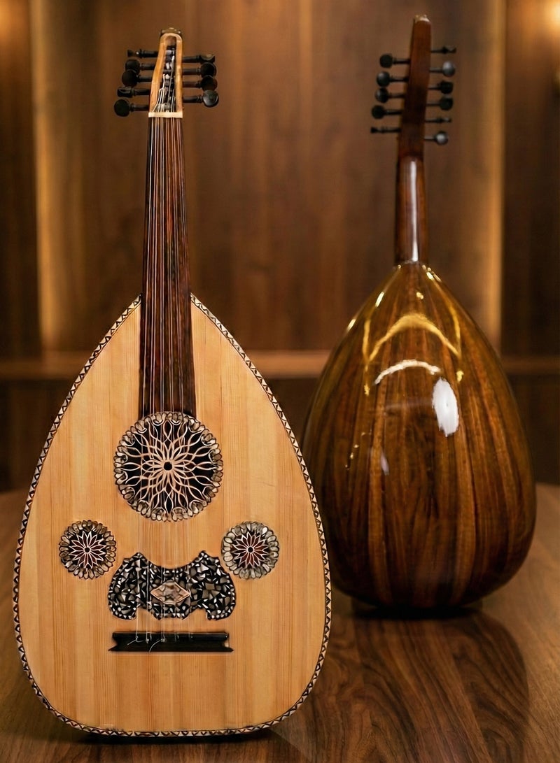 عود موسيقي لوكس فاخر مع حقيبة وريشتي عزف